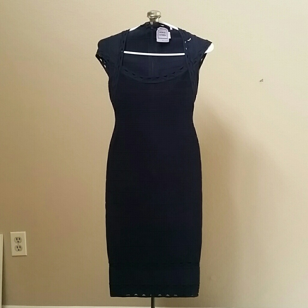 NWT Herve Leger Delfine Bandage Dress - Picture 5 of 8